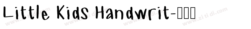 Little Kids Handwrit字体转换